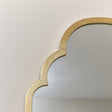 Gold Foiled Curved Scalloped Framed Wall Mirror 50cm x 100cm