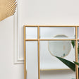 Gold Framed Art Deco Wall / Leaner Mirror 34cm x 142cm