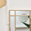 Gold Framed Art Deco Wall / Leaner Mirror 34cm x 142cm