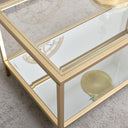 Gold Glass &amp; Mirrored Coffee Table