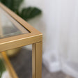 Gold Glass &amp; Mirrored Coffee Table
