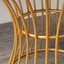 Gold &amp; Grey Metal Detailed Upholstered Dressing Table Stool