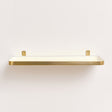 Gold &amp; Ivory Enamelled Metal Wall Shelf - 50cm