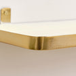 Gold &amp; Ivory Enamelled Metal Wall Shelf - 50cm