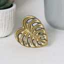 Gold Monstera Leaf Drawer Knob - 5.2cm x 6cm