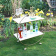 Gold &amp; Marble Round Bar Cart