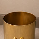Gold Metal Bow Detailed Waste Bin