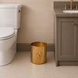 Gold Metal Bow Detailed Waste Bin