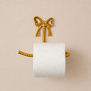 Gold Metal Bow Shaped Wall Mounted Toilet Roll Holder