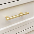 Large Gold Metal Hammered Bar Pull Drawer Handle