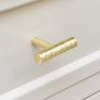 Gold Metal Hammered Bar Pull Handle 5.5cm