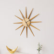 Gold Metal Starburst Detail Wall Clock - 60cm x 60cm