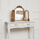 Gold Ornate Arched Triple Dressing Table Mirror 80cm x 56cm Melody Maison Ltd Gold Ornate Arched Triple Dressing Table Mirror 80cm x 56cm Melody Maison Ltd