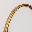 Gold Oval Metal Framed Wall Mirror - 60cm x 40cm