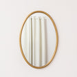 Gold Oval Metal Framed Wall Mirror - 60cm x 40cm