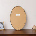 Gold Oval Metal Framed Wall Mirror - 60cm x 40cm