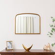 Gold Arched Metal Framed Wall Mirror - 60cm x 40cm