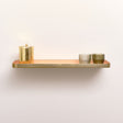 Gold &amp; Peach Enamelled Metal Wall Shelf - 50cm