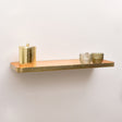 Gold &amp; Peach Enamelled Metal Wall Shelf - 50cm