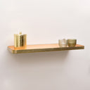 Gold &amp; Peach Enamelled Metal Wall Shelf - 50cm