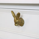 Gold Rabbit Head Drawer Knob
