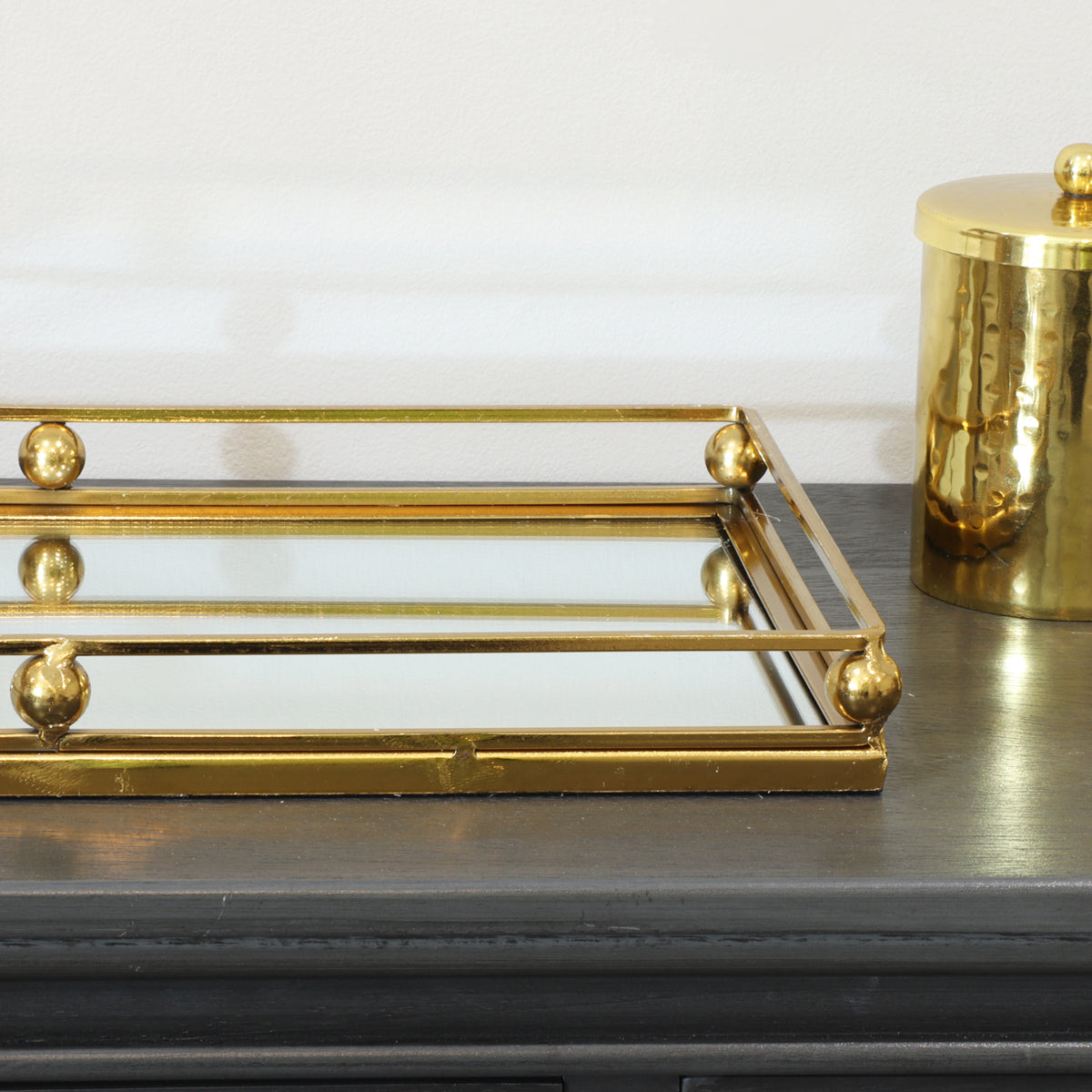 Gold Rectangle Mirrored Tray – Melody Maison