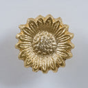 Gold Sunflower Drawer Knob