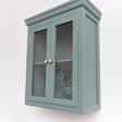 Green Glass Fronted Wall Cabinet - 52cm x 65cm