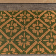 Green &amp; Natural Geometric Tile Print Coir Door Mat