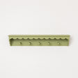 Green Painted Scalloped Edge Coat Peg Rail Hooks with Shelf - 100cm