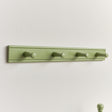 Green Painted Wooden Wall Utensil Hanging Hooks - 60cm