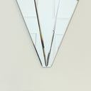 Green &amp; Pink Glass Art Deco Fan Wall Mirror 60cm x 40cm