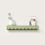 Large Green Scalloped Wall Storage Shelf - 61cm