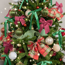 Green Sparkle Ruffle Christmas Tree Ribbon - 270cm (2.7m / 106.3')