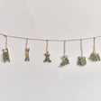 Green &amp; White Winter Garland / Table Scatters - 120cm