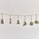 Green &amp; White Winter Garland / Table Scatters - 120cm