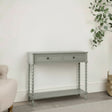 Grey Bobbled 2 Drawer Console Table/Sideboard