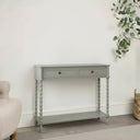 Grey Bobbled 2 Drawer Console Table/Sideboard