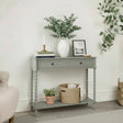 Grey Bobbled 2 Drawer Console Table/Sideboard
