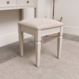 Taupe-Grey Cushioned Dressing Table Stool - Daventry Taupe-Grey Range