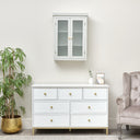 Grey Frosted Glass Fronted Wall Cabinet 75cm x 57cm