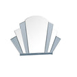 Grey Glass Art Deco Arch Fan Wall Mirror 80cm x 60cm