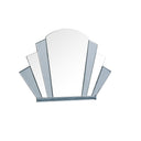 Grey Glass Art Deco Arch Fan Wall Mirror 80cm x 60cm