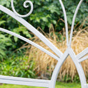 Grey Metal Butterfly Garden Bench