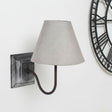 Grey Wash Wall Light with Linen Shade