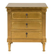 Guilded Gold 3 Drawer Bedside Table