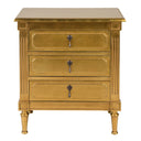 Guilded Gold 3 Drawer Bedside Table