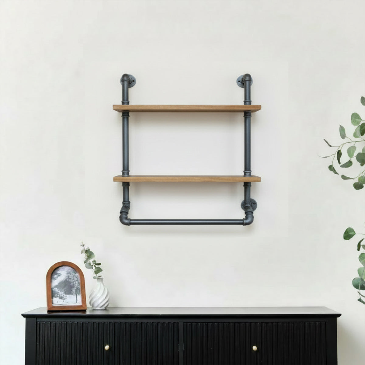 Industrial Metal & Wood Pipe Wall Shelves – Melody Maison Ltd