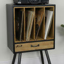 Industrial Retro Style Vinyl Record Storage Cabinet