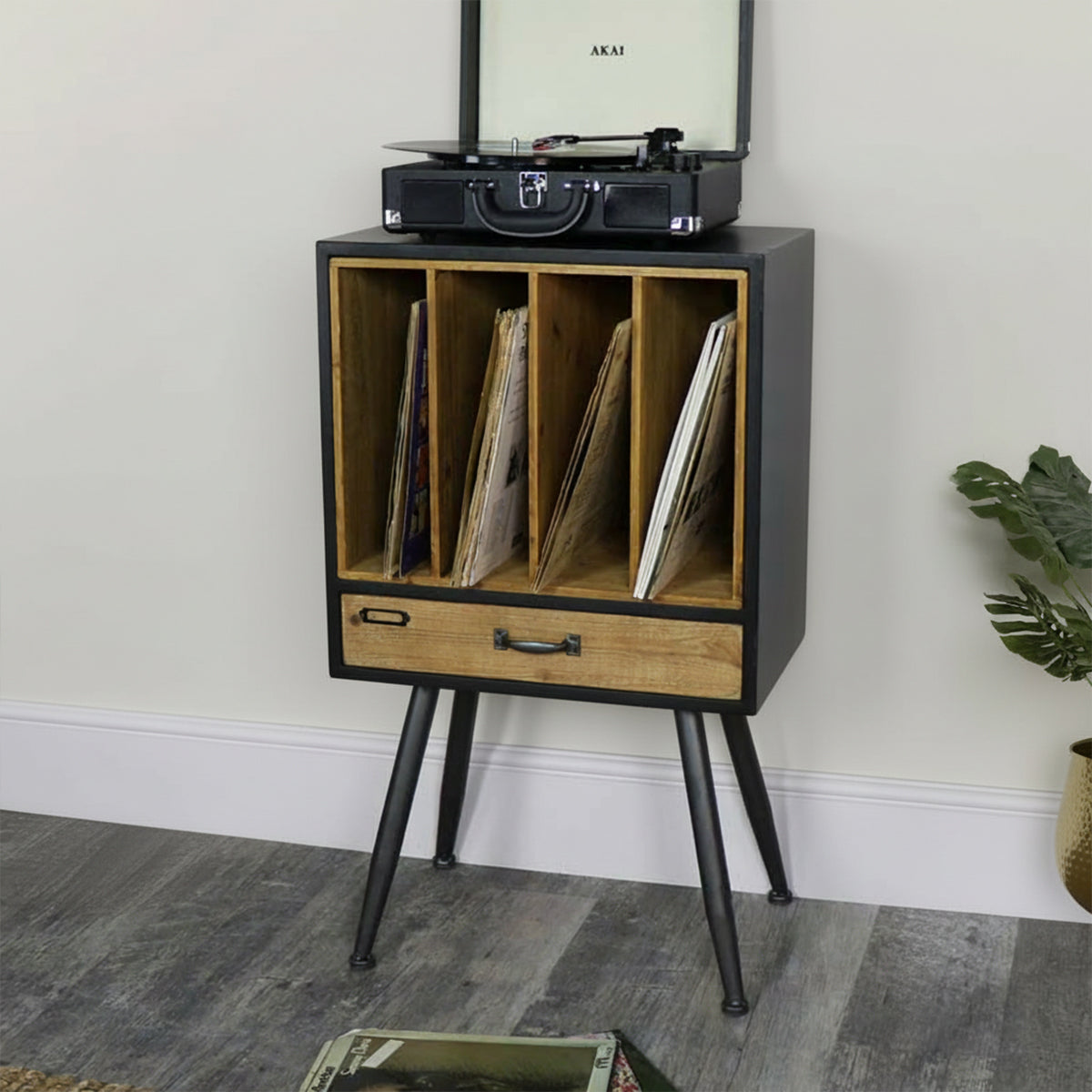 Industrial Retro Vinyl Storage Cabinet – Melody Maison Ltd